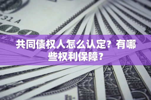 北京共同债权人怎么认定？有哪些权利保障？