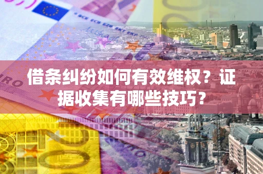 北京借条纠纷如何有效维权？证据收集有哪些技巧？